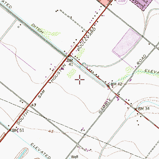 Topographic Map of El Camino Angosto, TX