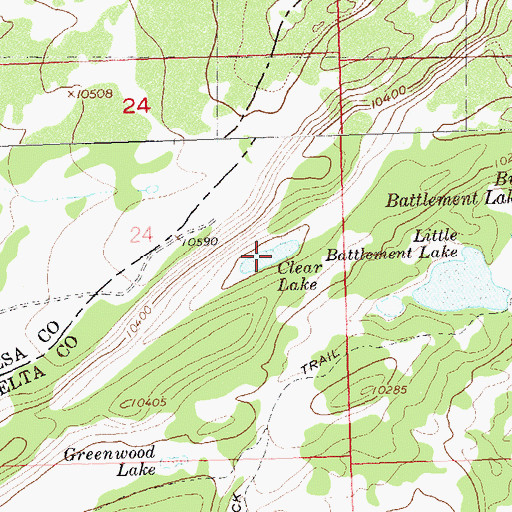 Topographic Map of Clear Lake, CO