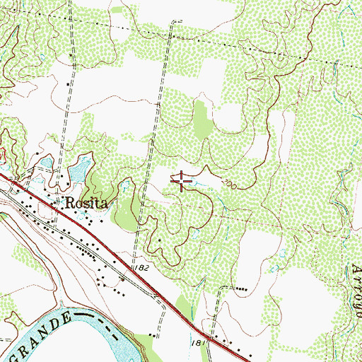 Topographic Map of La Rosita, TX