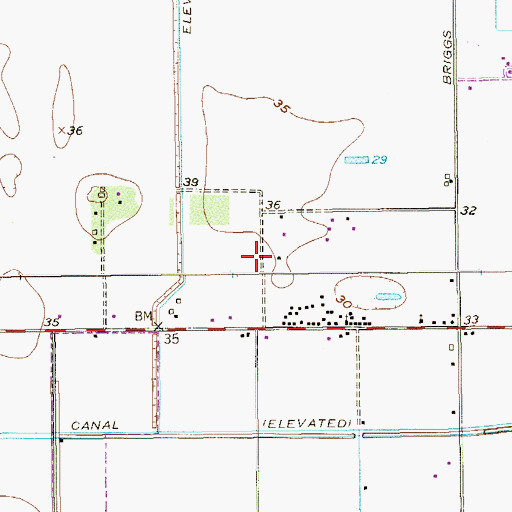 Topographic Map of Lasana, TX