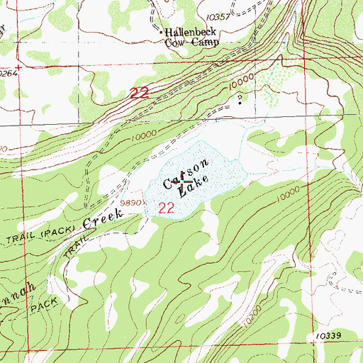 Topographic Map of Carson Lake, CO