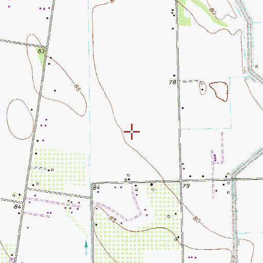 Topographic Map of Midway North Census Designated Place, TX
