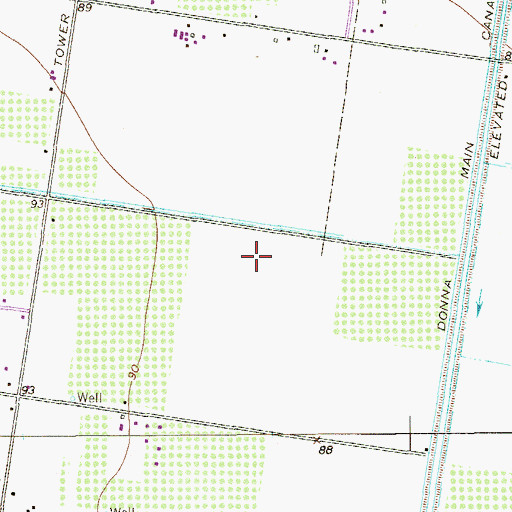 Topographic Map of Muniz, TX