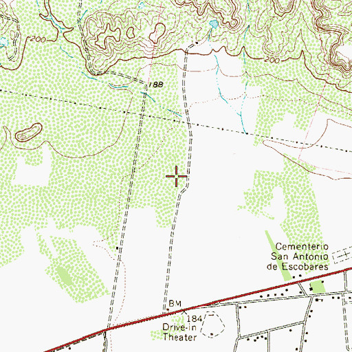 Topographic Map of North Escobares, TX