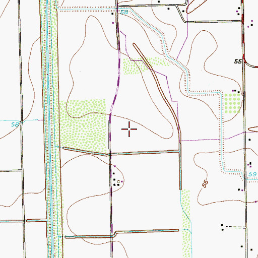 Topographic Map of Ratamosa, TX
