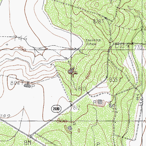 Topographic Map of Chula Vista Census Designated Place, TX