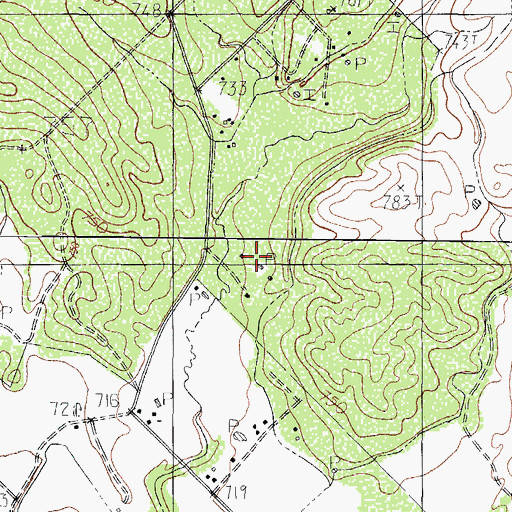 Topographic Map of Rosita Census Designated Place, TX