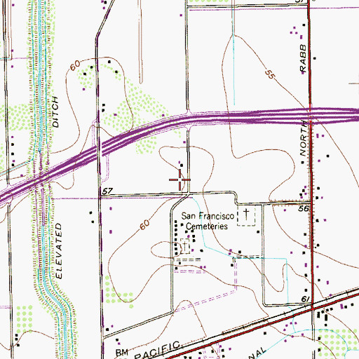 Topographic Map of Solis, TX