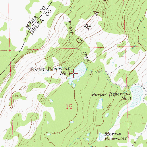 Topographic Map of Porter Reservoir Number 4, CO