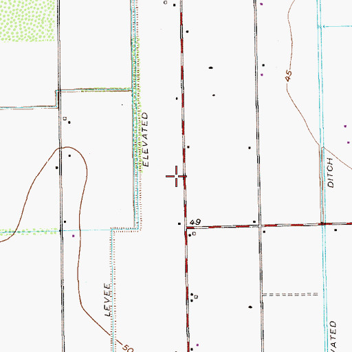 Topographic Map of Tierra Bonita, TX