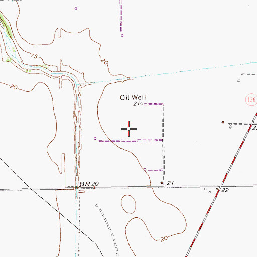 Topographic Map of Tradewinds, TX