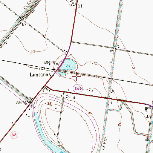 Topographic Map of Villa del Sol, TX