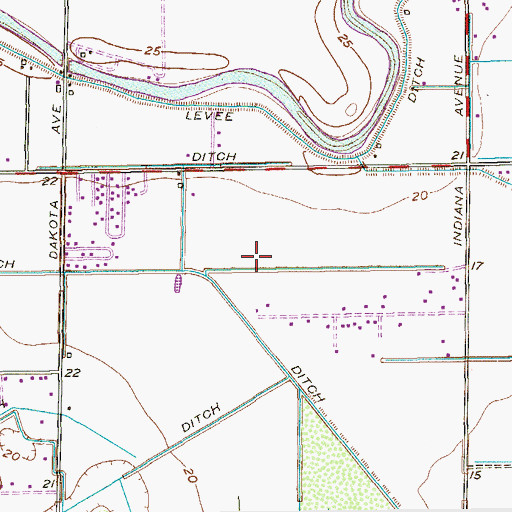 Topographic Map of Villa Pancho, TX