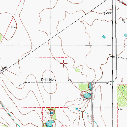 Topographic Map of Westdale, TX