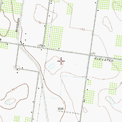 Topographic Map of West Sharyland, TX