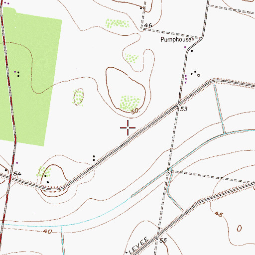 Topographic Map of Yznaga, TX