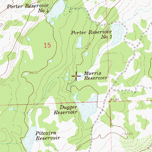 Topographic Map of Morris Reservoir, CO