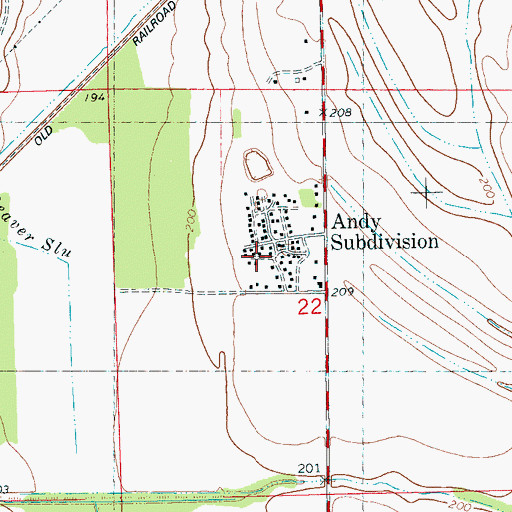 Topographic Map of Anthonyville, AR