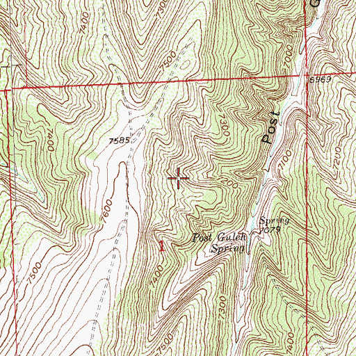 Topographic Map of Pitcairn Reservoir, CO