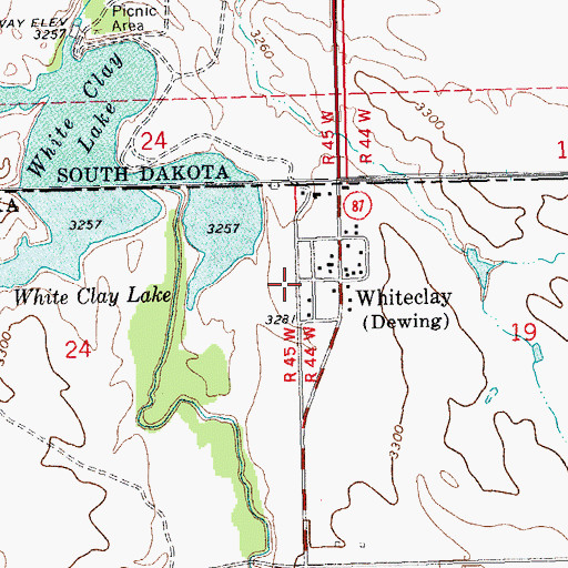 Topographic Map of Pine Ridge, NE