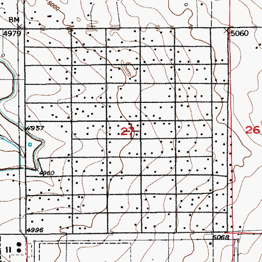 Topographic Map of Aristocrat Ranchettes, CO