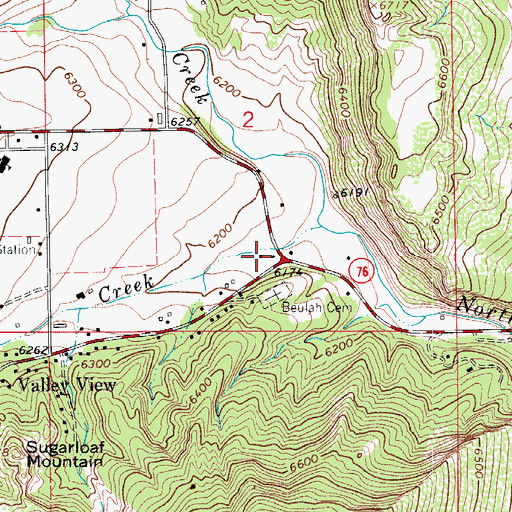 Topographic Map of Beulah Valley, CO
