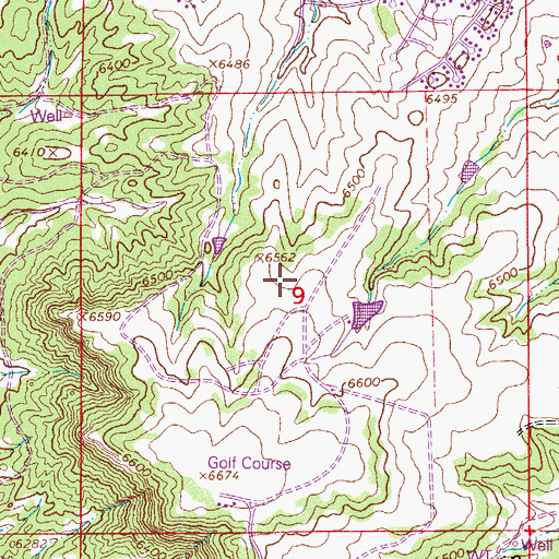 Topographic Map of Castle Pines, CO