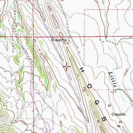 Topographic Map of Roxborough Park, CO