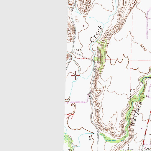 Topographic Map of Doughspoon Creek, CO