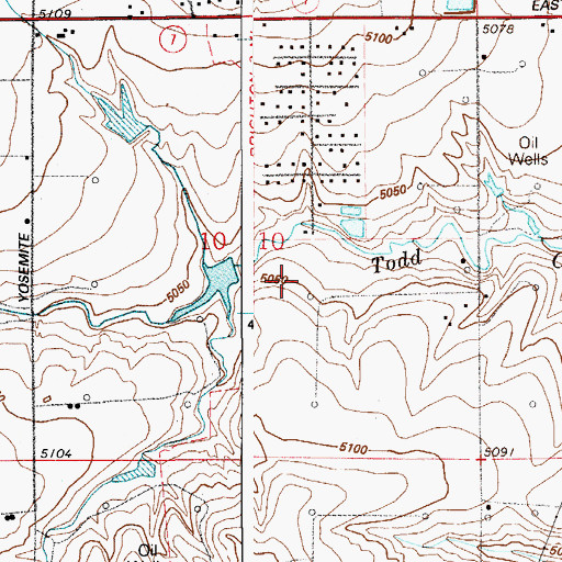 Topographic Map of Todd Creek, CO