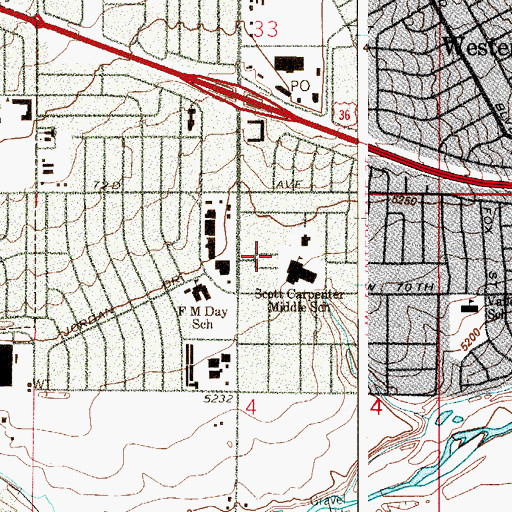 Topographic Map of Twin Lakes, CO