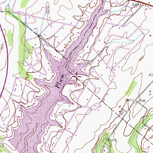 Topographic Map of Lake Heritage, PA
