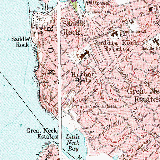 Topographic Map of East Atlantic Beach, NY