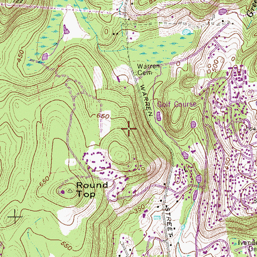 Topographic Map of Heritage Hills, NY
