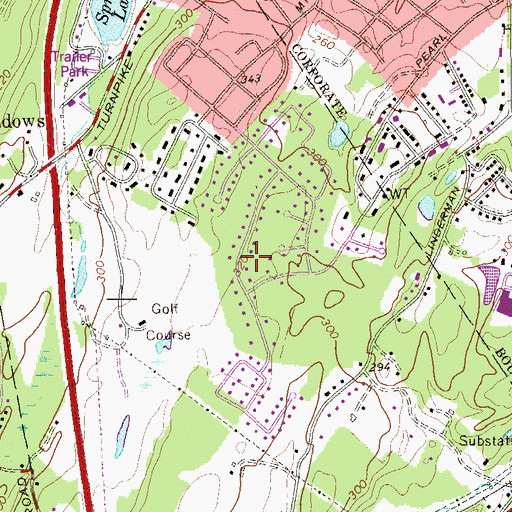 Topographic Map of Hillside, NY