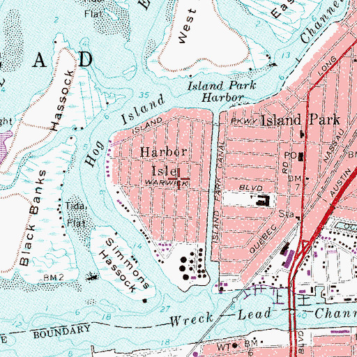 Topographic Map of North Lynbrook, NY