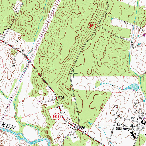 Topographic Map of Linton Hall, VA