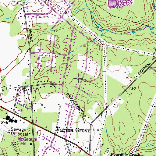 Topographic Map of Varina, VA