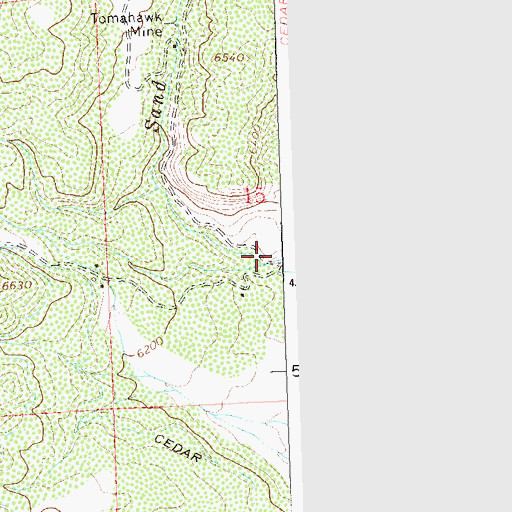 Topographic Map of Camp Creek, CO