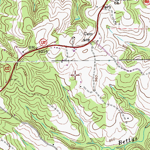 Topographic Map of Westlake Corner, VA