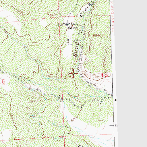 Topographic Map of Sand Creek, CO
