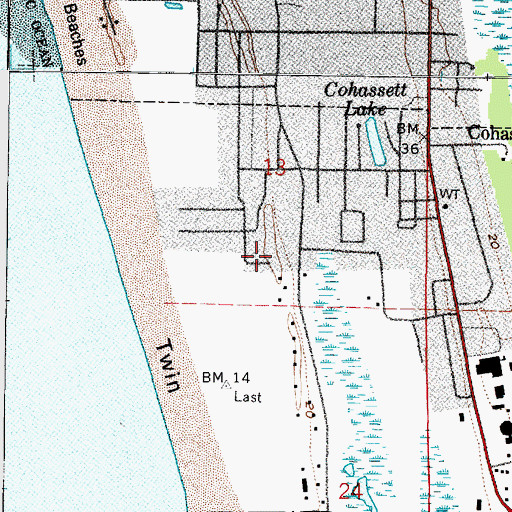 Topographic Map of Cohassett Beach, WA