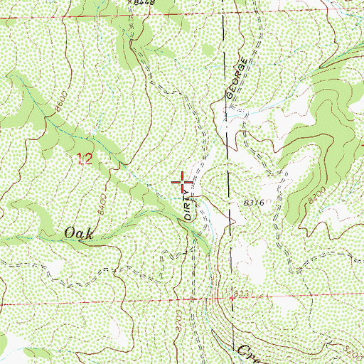 Topographic Map of Dirty George Creek Aqueduct, CO