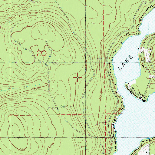 Topographic Map of Lake Roesiger, WA