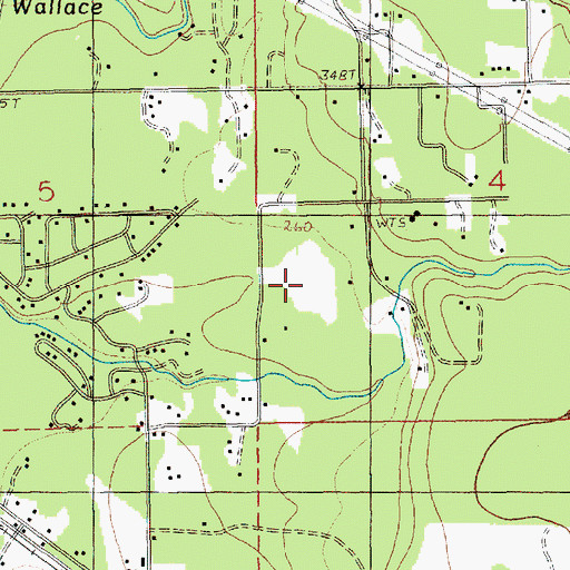 Topographic Map of May Creek, WA