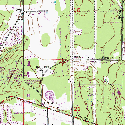 Topographic Map of North Creek, WA