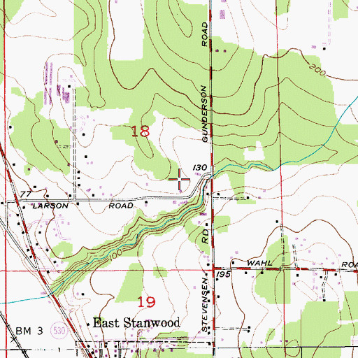 Topographic Map of North Stanwood, WA