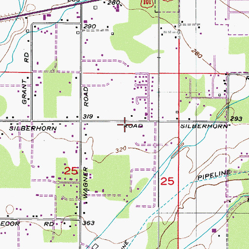 Topographic Map of River Road, WA