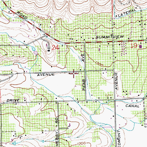 Topographic Map of Summitview, WA