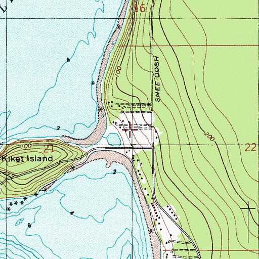 Topographic Map of West Shore, WA